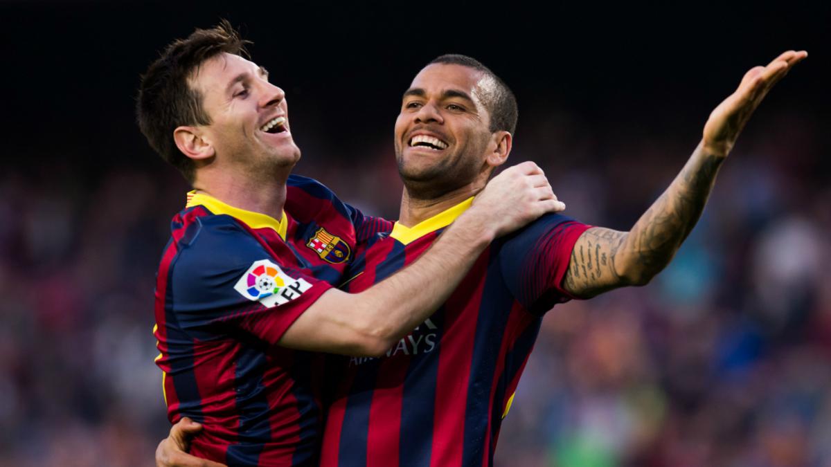 Image result for Dani Alves vs messi