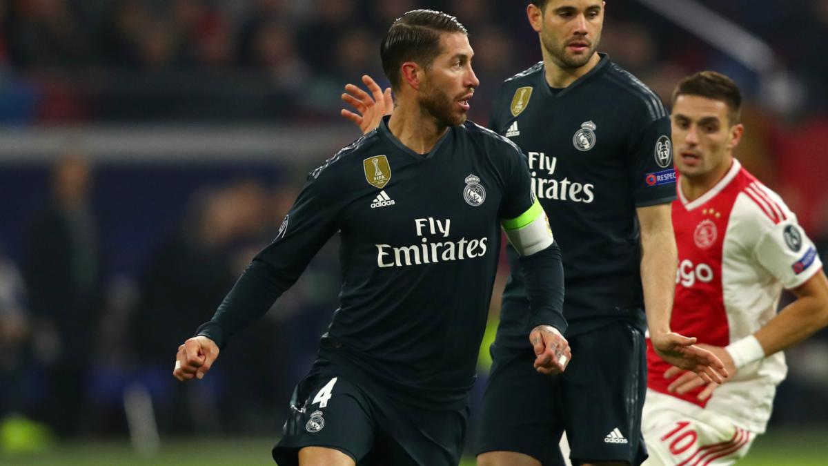 Image result for ramos ajax 1-2 real madrid 2019 getty