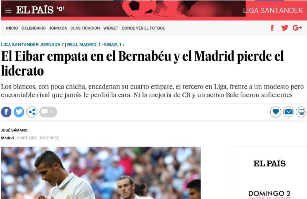 Liga BBVA: La Prensa ya califica de crisis la racha del 