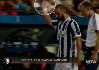 Higuaín hace una peineta al Camp Nou al ser sustituido