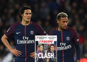 L'Equipe: pelea entre Neymar y Cavani en el vestuario