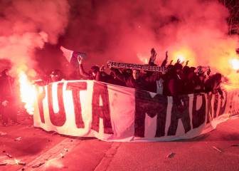 Dos ultras detenidos por altercados frente al hotel del Madrid