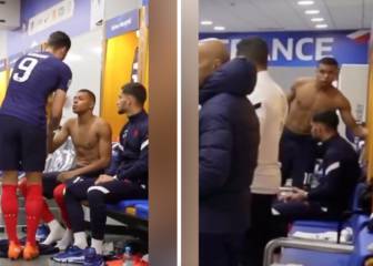 Pillan una de las mayores manías de Mbappé: atentos a lo que hace tras acercarse Giroud...