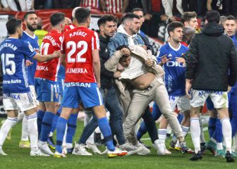 Sporting-Oviedo: the brawl at the end of the game in pictures