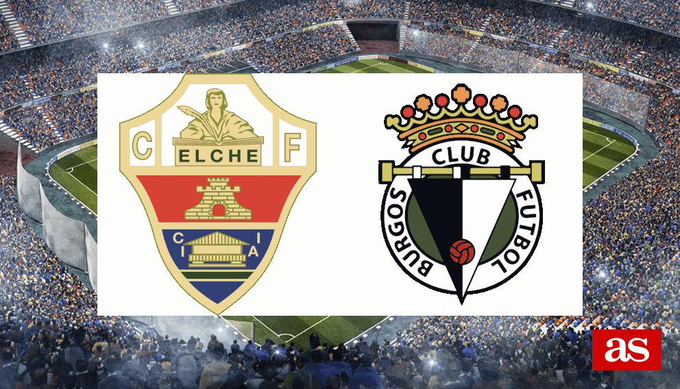 Cronología de burgos club de fútbol contra elche c. f.