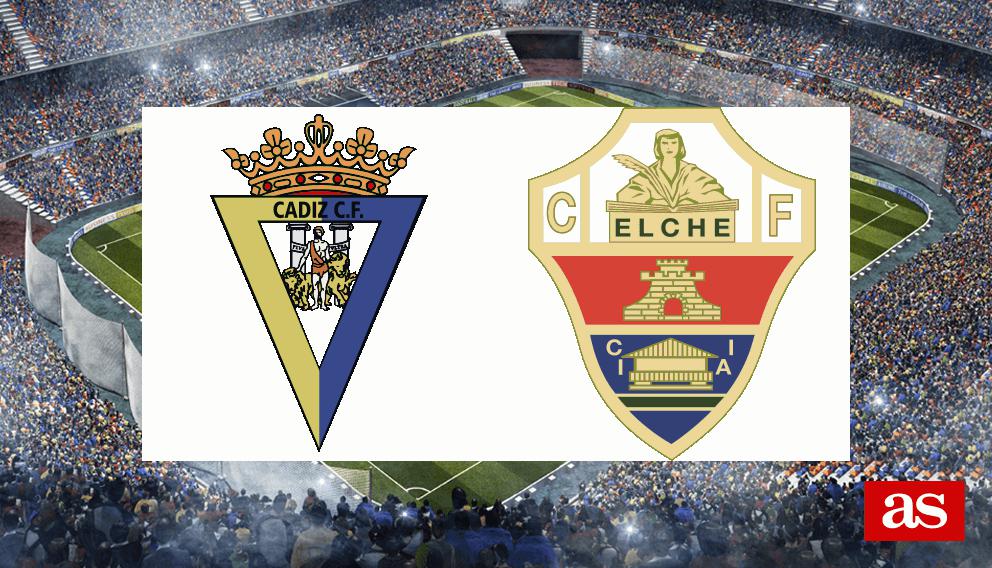 Alineaciones de cádiz club de fútbol contra elche c. f.