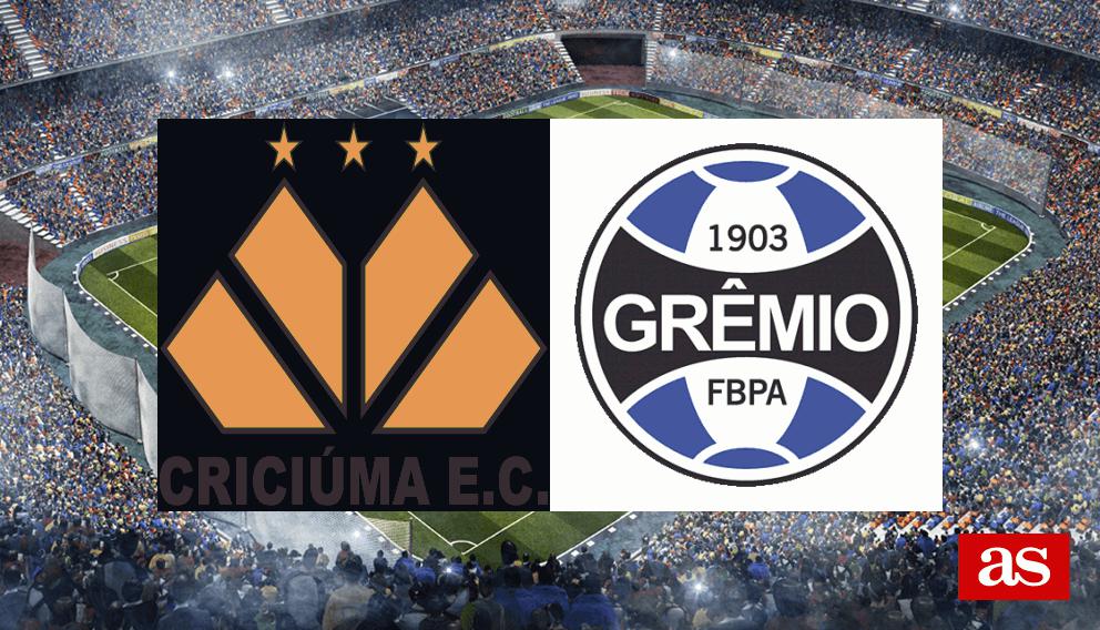 Criciuma 0-1 Gremio de Porto Alegre: resultado, resumen y goles