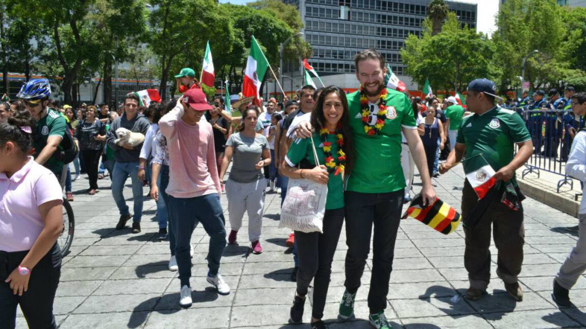 Los festejos de la afición en el Ángel de la Independencia ...