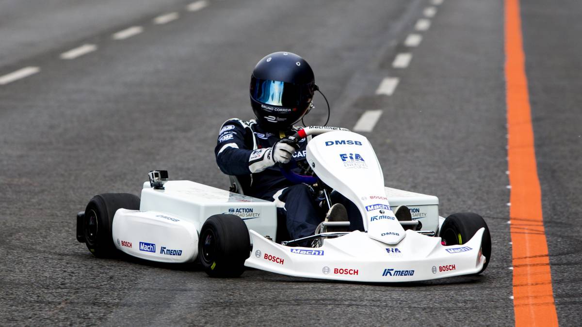The electric kart aspires to be an Olympic sport in Paris 2024.