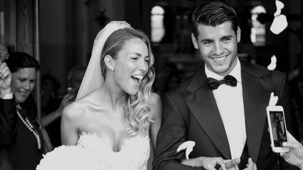 Morata y Alice celebran el primer mes de su boda - AS.com